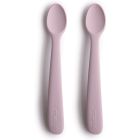 Lot de 2 cuillères bébé en silicone - Soft Lila