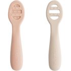 Lot de 2 premières cuillères bébé - Blush / Beige sable