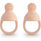 Lot de 2 sucettes grignoteuses silicone - Blush