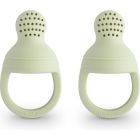 Lot de 2 sucettes grignoteuses silicone - Sage