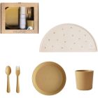 Coffret repas en silicone - Moutarde (5 pièces)