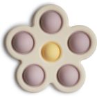 Anneau de dentition fleur - Soft Lila / Daffodil / Ivory