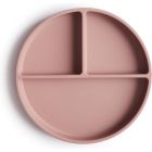 Assiette à compartiment en silicone - Blush