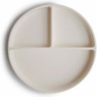 Assiette à compartiment en silicone - Ivory