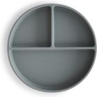 Assiette à compartiment en silicone - Stone