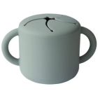 Boîte à goûter en silicone avec poignées - Cambridge blue