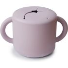 Boîte à goûter en silicone avec poignées - Soft Lila