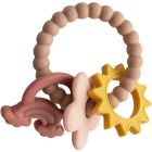 Anneau de dentition porte-clés en silicone - Nature