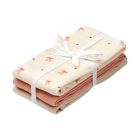 Lot de 3 langes en coton Bows