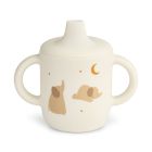 Tasse d'apprentissage à bec silicone 150 ml Neil Éléphant Crème de la crème