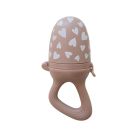 Tétine grignoteuse Fall in love taupe rose + 4 embouts