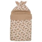 Nid d’ange imprimé fleurs doublé sherpa