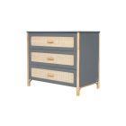Commode Océania cannes de rotin silex