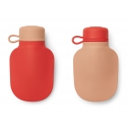 Lot de 2 gourdes souples Apple Red et Tuscany Rose Mix