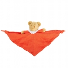 Doudou triangle hochet ours Corail