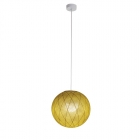 Abat jour globe Ø36 cm Moutarde Art Déco avec suspension 80 cm