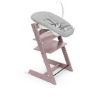 Pack chaise haute Tripp Trapp Hêtre Mauve + Newborn Set
