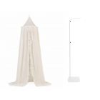 Pack ciel de lit Vintage 245 cm Ruffle Ivoire + flèche de lit blanche