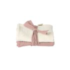 Lot de 2 langes Comme un bonbon Vieux rose