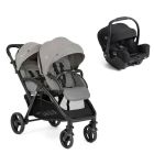 Poussette duo Evalite double Pebble + siège auto i-Starter Eclipse