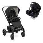 Poussette duo Chrome Shale + siège auto i-Jemini Eclipse noir