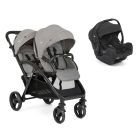 Poussette duo Evalite double Pebble + siège auto i-Gemm 3 Raven