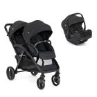 Poussette duo Evalite double Shale + siège auto i-Gemm 3 Raven