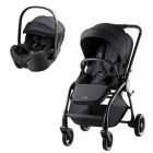 Poussette duo Rio + siège auto i-Size Baby Safe Pro Carbon Black STYLE