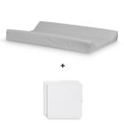Pack matelas à langer 50 x 70 cm avec 2 housses éponge White