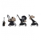 Poussette Trio YOYO² pack 6+ + Yoyo car seat by Besafe + Nacelle - Cadre Noir - Taupe