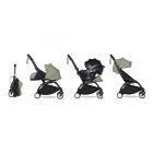 Poussette Trio YOYO² pack 0+ & 6+ + Siège auto YOYO car seat by Besafe - Châssis Noir - Olive