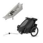 Pack remorque vélo Chariot Sport 1 Black + Assise pour nouveau-né Infant Sling
