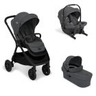 Poussette trio Finiti Signature Ebony + siège auto Sprint Ebony + nacelle Ramble XL Ebony