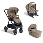 Poussette trio Finiti Signature Sandstone + siège auto Sprint Sandstone + nacelle Ramble XL Sandstone