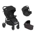 Poussette trio Litetrax + siège auto i-Gemm 3 Raven + nacelle Ramble Shale noir