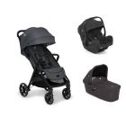 Poussette trio Parcel LX Signature Ebony + siège auto i-Gemm 3 Raven + nacelle Ramble Shale