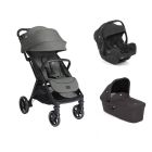 Poussette trio Parcel LX Signature Evergreen + siège auto i-Gemm 3 Raven + nacelle Ramble Shale