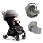 Poussette trio Parcel Signature Carbon + siège auto i-snug 2 Pebble + nacelle ramble XL Pebble