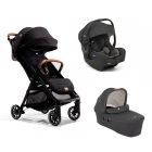 Poussette trio Parcel Signature Eclipse + siège auto i-Gemm 3 Shale + nacelle Ramble XL Shale