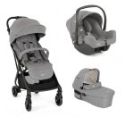 Poussette trio Tourist Pebble + siège auto i-snug 2 Pebble + nacelle ramble XL Pebble