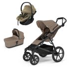 Poussette trio Urban Glide 4 + siège auto Maple Faded khaki + nacelle Urban Glide Tinted taupe