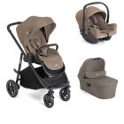 Poussette trio Versatrax + siège auto i-Snug 2 + nacelle Ramble XL Cashew
