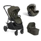 Poussette trio Versatrax + siège auto i-Level Pro Evergreen + nacelle Ramble XL Fern