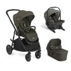 Poussette trio Versatrax + siège auto Sprint Evergreen + nacelle Ramble XL Fern