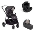Poussette trio Versatrax Shale + siège auto i-Level Pro Eclipse + nacelle Ramble XL Shale