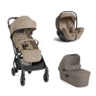 Poussette trio Tourist Toffee + siège auto i-Level Pro Sandstone + nacelle Ramble XL Cashew