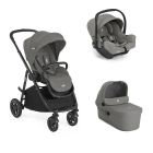Poussette trio Versatrax + siège auto i-Snug 2 + nacelle Ramble XL Quartz