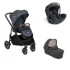 Poussette trio Versatrax Moonlight + siège auto i-Level Pro Ebony + nacelle Ramble XL Shale