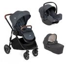 Poussette trio Versatrax Moonlight bleu + siège auto i-snug 2 Moonlight bleu + nacelle ramble XL Shale noir