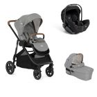 Poussette trio Versatrax Pebble + siège auto i-Level Pro Eclipse + nacelle Ramble XL Pebble
